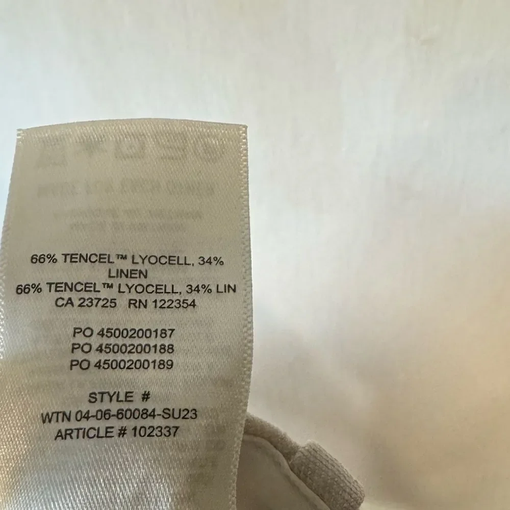 Aritzia Wilfred The Effortless Linen Cropped Pant in Natural Ecru
